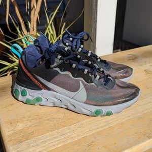 Nike react element 87 black neptune size 7 mens